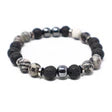 X08 | Дифузерна гривна Netstone Jasper & Hematite Duo Издръжливост, смелост, жизненост